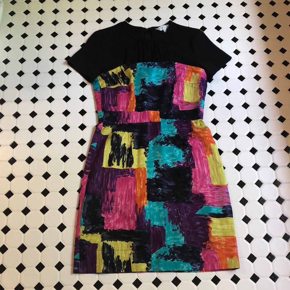 Trina Turk colorful dress. Size 8 EUC.